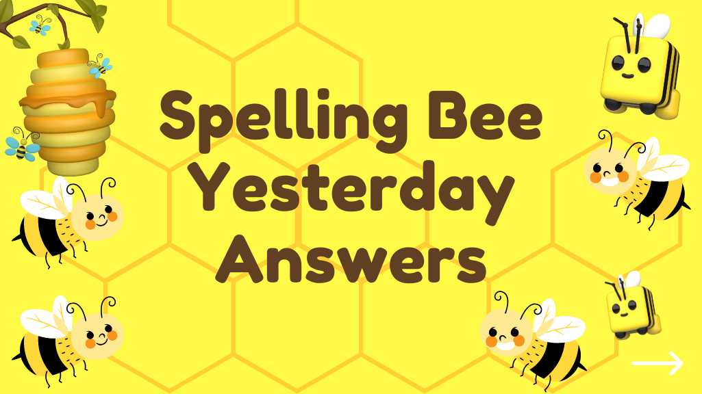 spelling bee answers